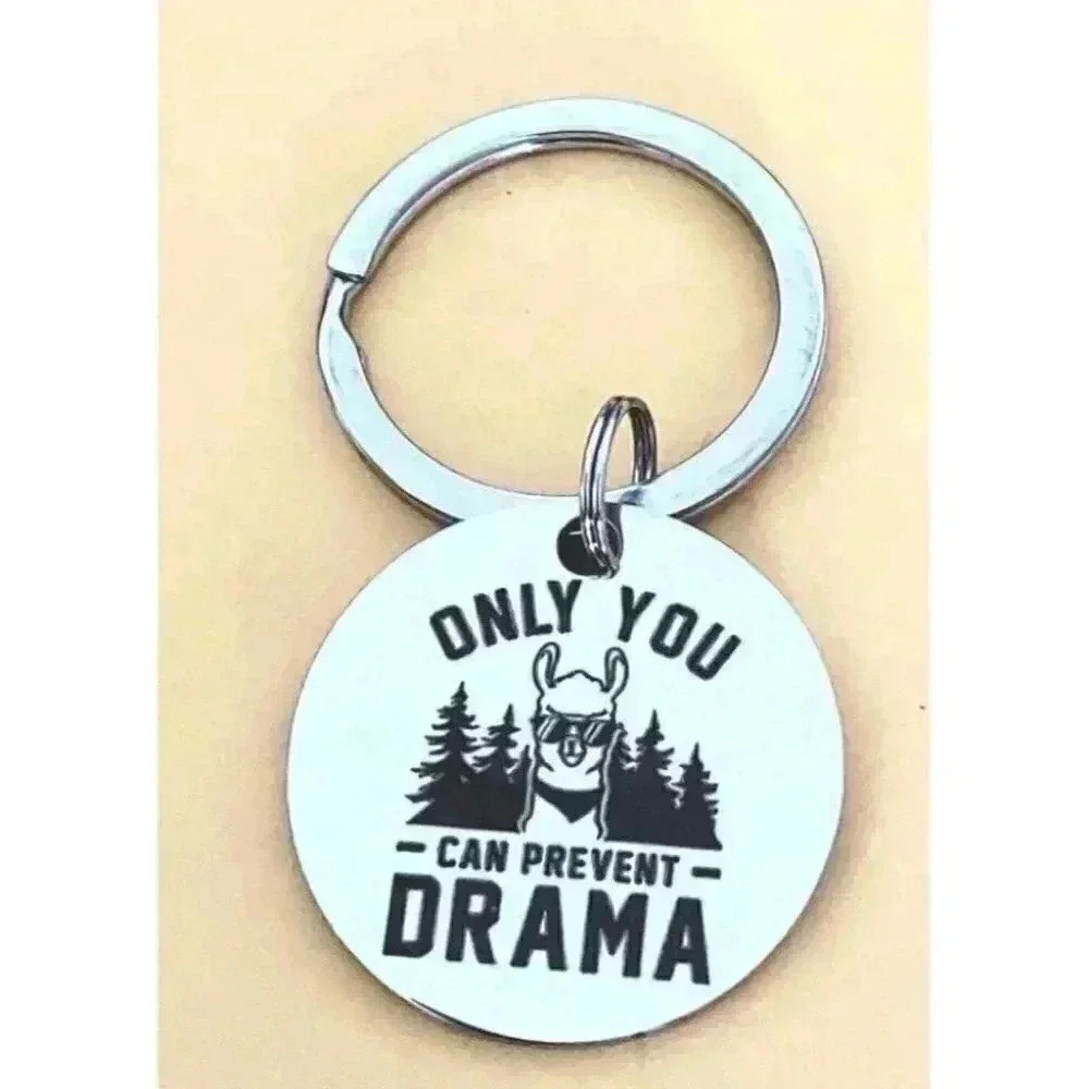 Alpaca Only You Can Prevent Drama Keychain